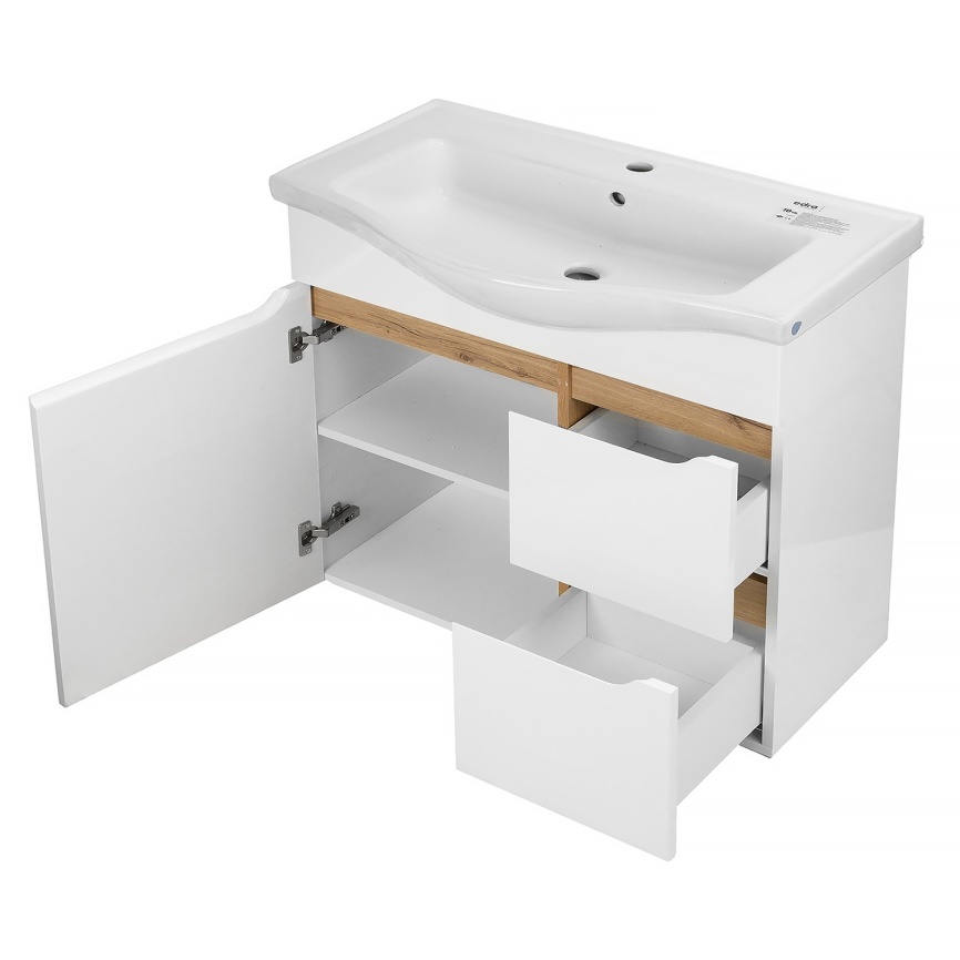 Комплект AQUA NERO Келли 80Н 800х450х870 напольная тумба с раковиной Edra Classic 80, покрытие эмаль фото 4