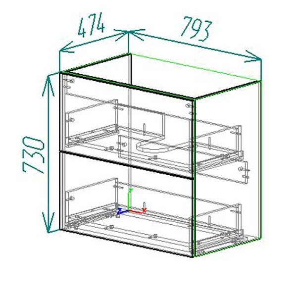 Комплект AQUA NERO Элен 80 800х480х850 напольная тумба с раковиной Гавана-80, покрытие эмаль, белый  фото 8