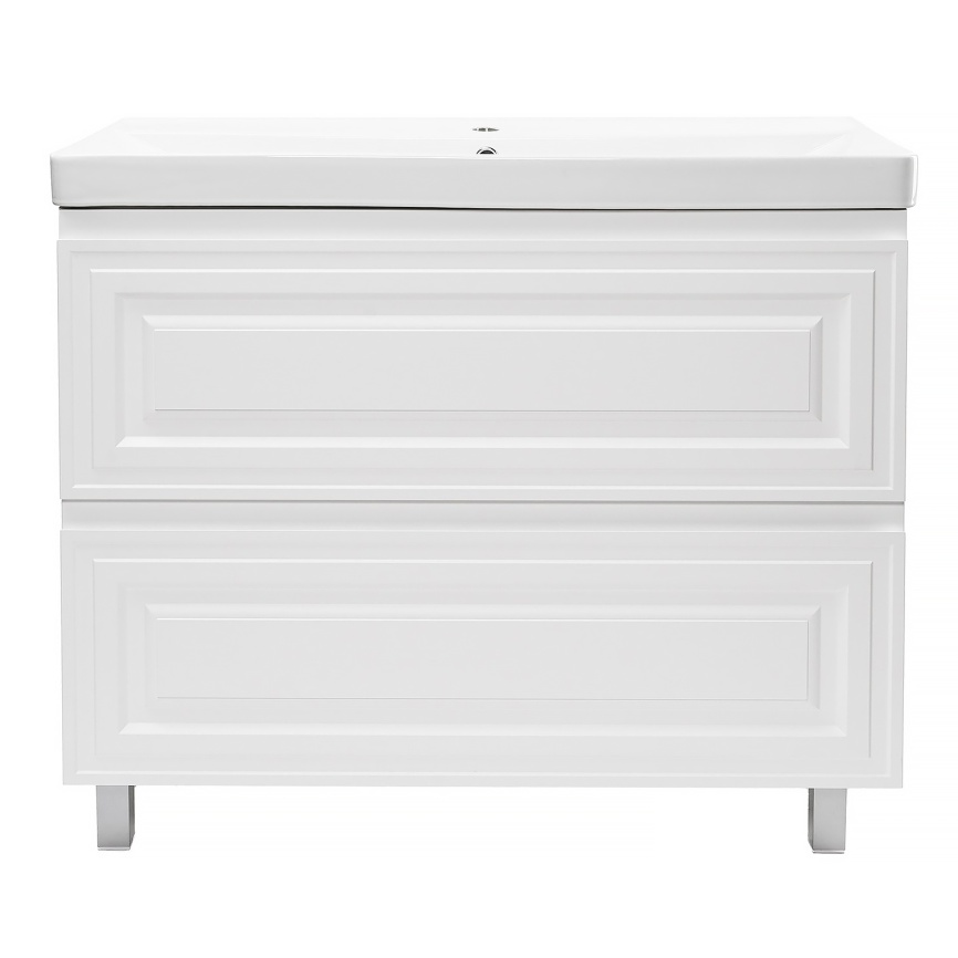 Комплект AQUA NERO Элен 80 815х480х890 напольная тумба с раковиной АСТИ-80, покрытие эмаль, белый ма фото 3