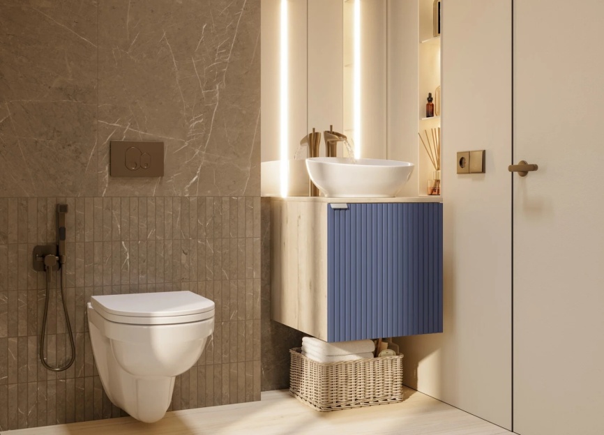 Раковина накладная SANITA LUXE Art 40 Cut санфарфор, белый фото 5