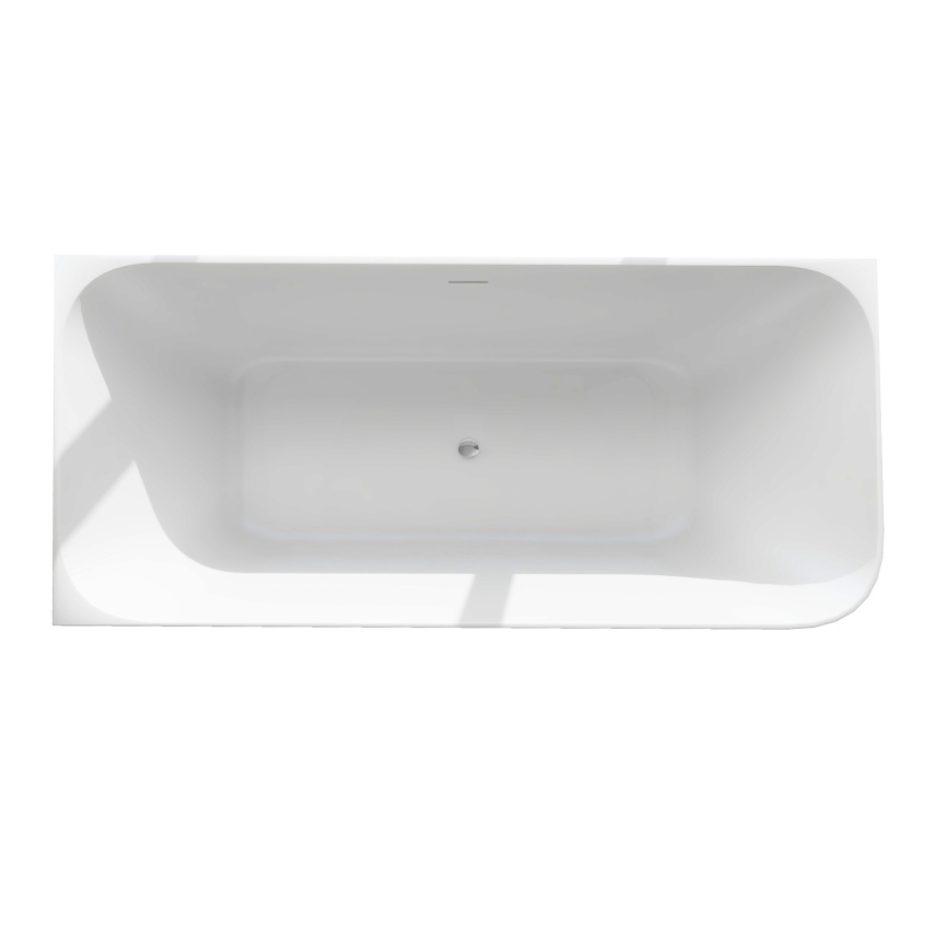 ТИАМО Л Ванна акриловая пристенная 1600*750*580, левая, белый фото 1