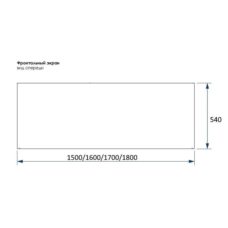 Панель фронтальная VENTO ITALY 160 см. акрил, белый фото 2