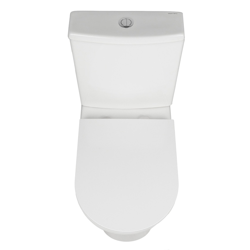 Унитаз-компакт AQUA NERO STAR 378х642х830 безободковый, с быстросъемным сиденьем микролифт, белый фото 11