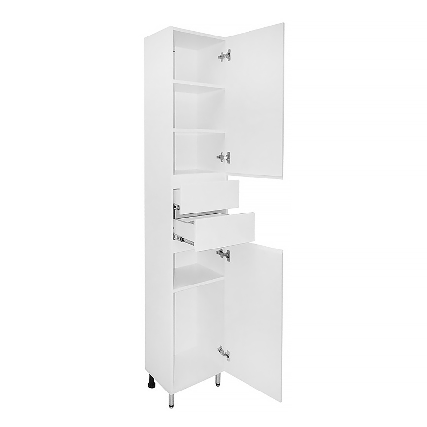 Шкаф-пенал AQUA NERO Эстелла 35 напольный, правосторонний, покрытие эмаль, белый глянцевый фото 3