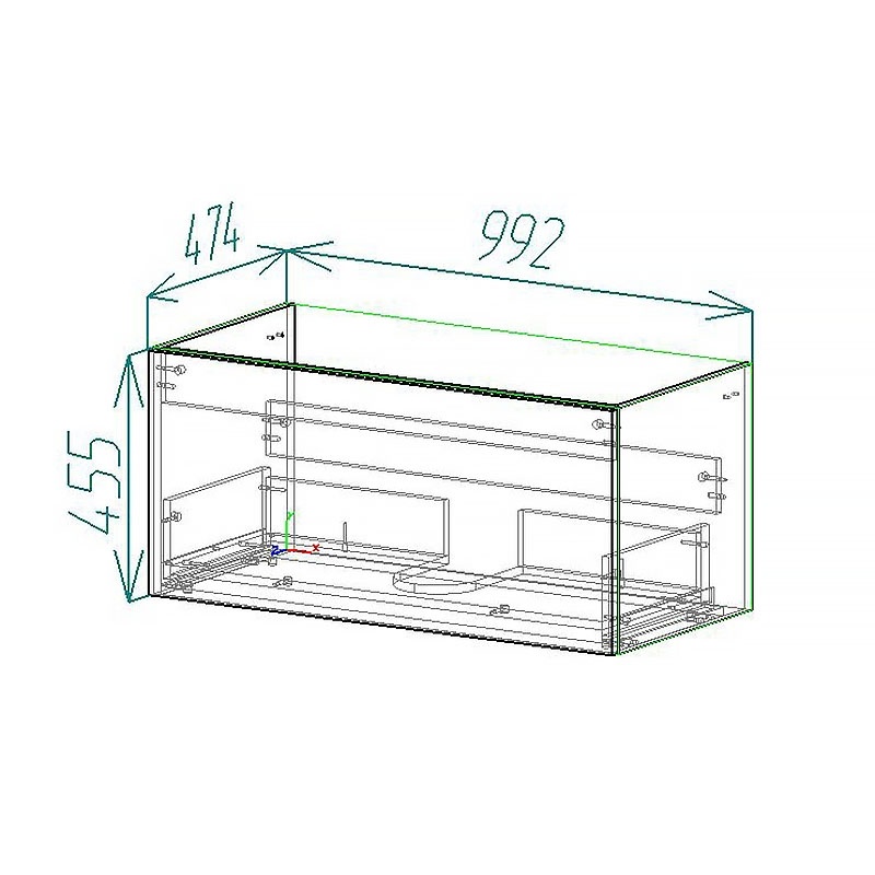 Комплект AQUA NERO Элен 100 1000х480х475 подвесная тумба с раковиной Гавана-100, покрытие эмаль, бел фото 8