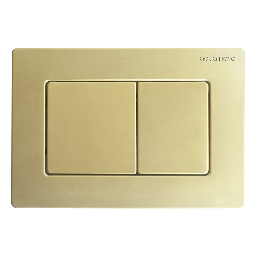 Клавиша смыва AQUA NERO 240х7х160 механическая, квадратные кнопки, двойной смыв, нержавеющая сталь,  фото 1