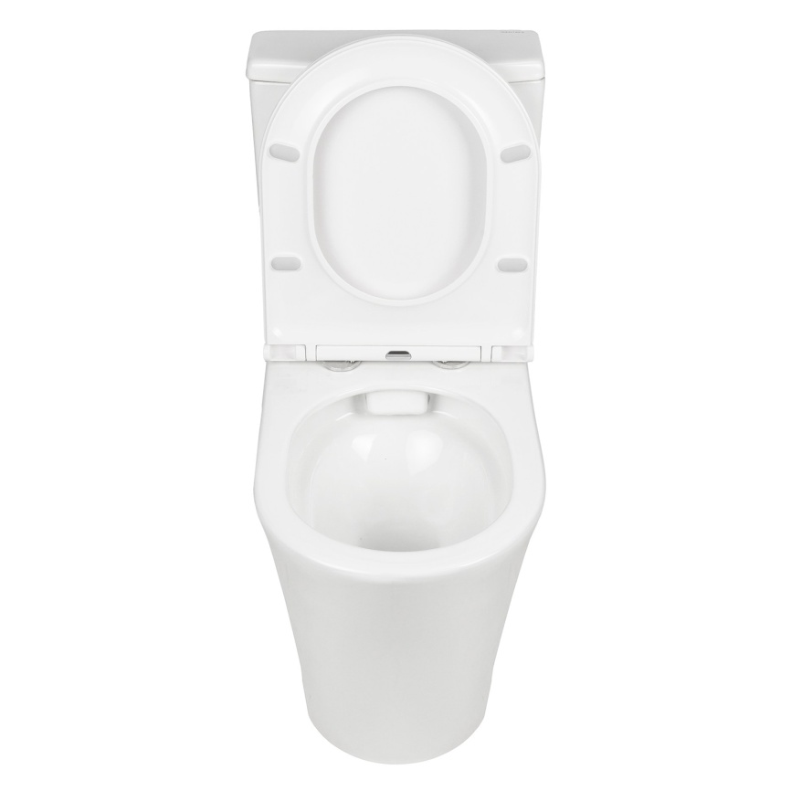 Унитаз-компакт AQUA NERO STAR 378х642х830 безободковый, с быстросъемным сиденьем микролифт, белый фото 7