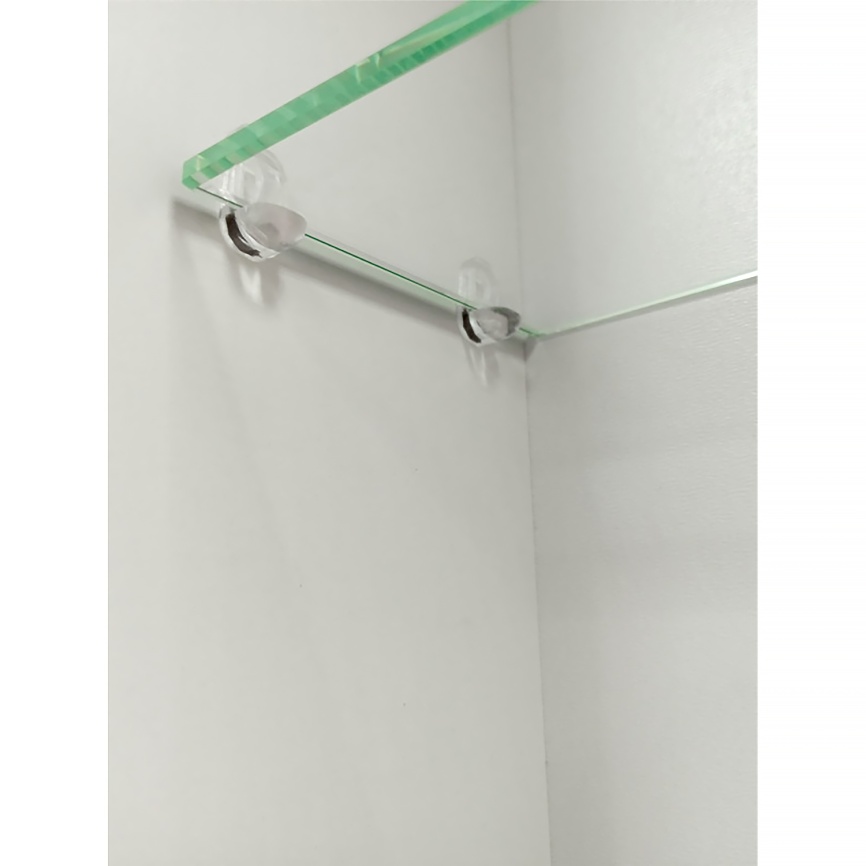 Зеркало-шкаф AQUA NERO "Грайм" 800х150х800 с подсветкой, датчик движения, розетка, белый фото 10