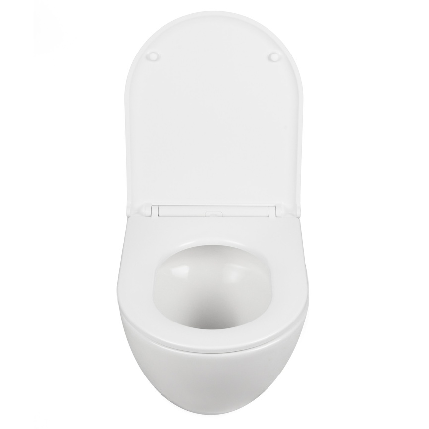 Унитаз подвесной AQUA NERO БЛУМ 360х495х390 безободковый, слив скрытый "Торнадо", с быстросъемным си фото 6