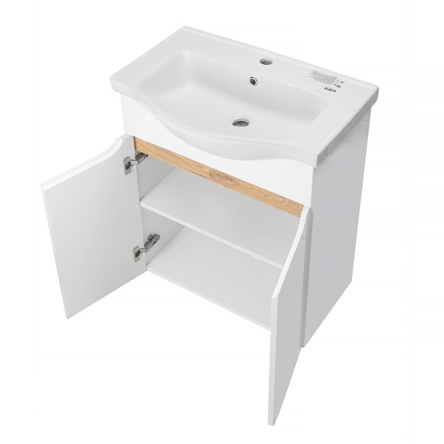 Комплект AQUA NERO Келли 55Н 550х450х870 напольная тумба с раковиной Edra Classic 55, покрытие эмаль фото 3