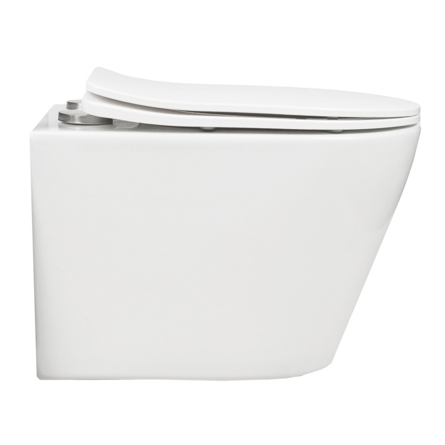 Унитаз подвесной AQUA NERO ATRIA 360х480х360 безободковый, слив "Торнадо", с быстросъемным сиденьем  фото 3