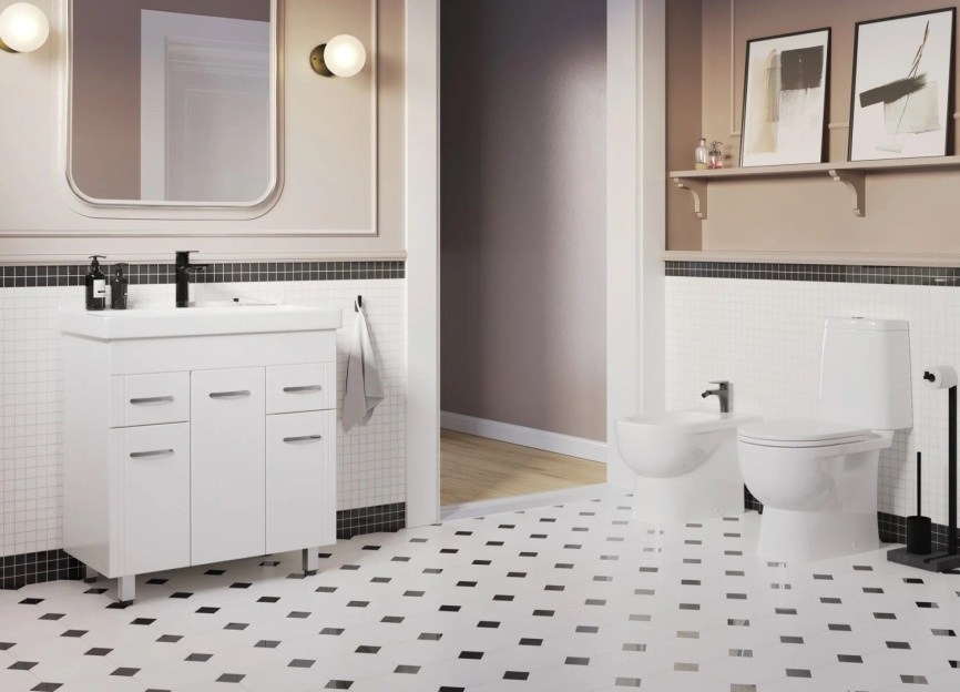 Раковина мебельная SANITA LUXE Fest 80 санфарфор, белый фото 5