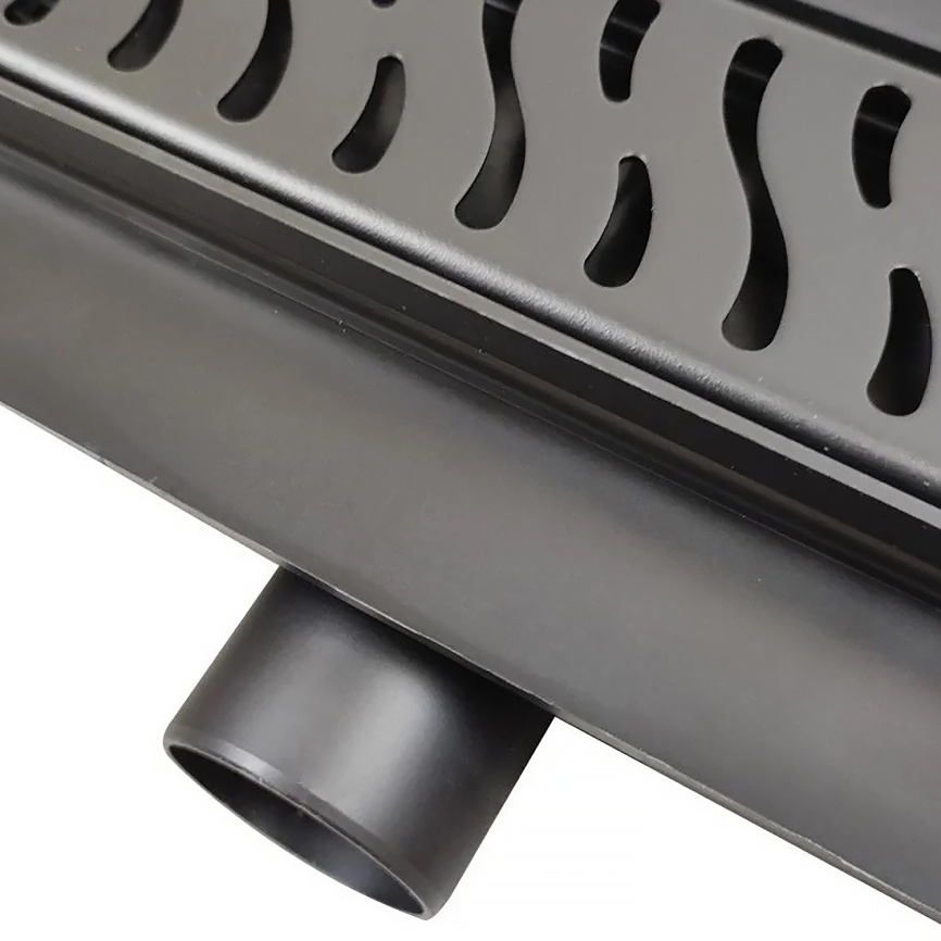 Душевой лоток CHUDEJ D40 Harmony 850 мм, боковой слив, пластиковый, решетка из нержавеющей стали, че фото 3