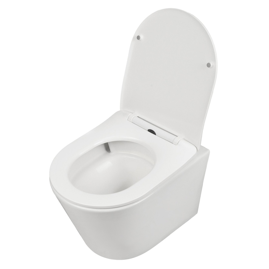 Сет AQUA NERO инсталляция+унитаз АТРИЯ безободковый, слив "Торнадо", с быстросъемным сиденьем микрол фото 8