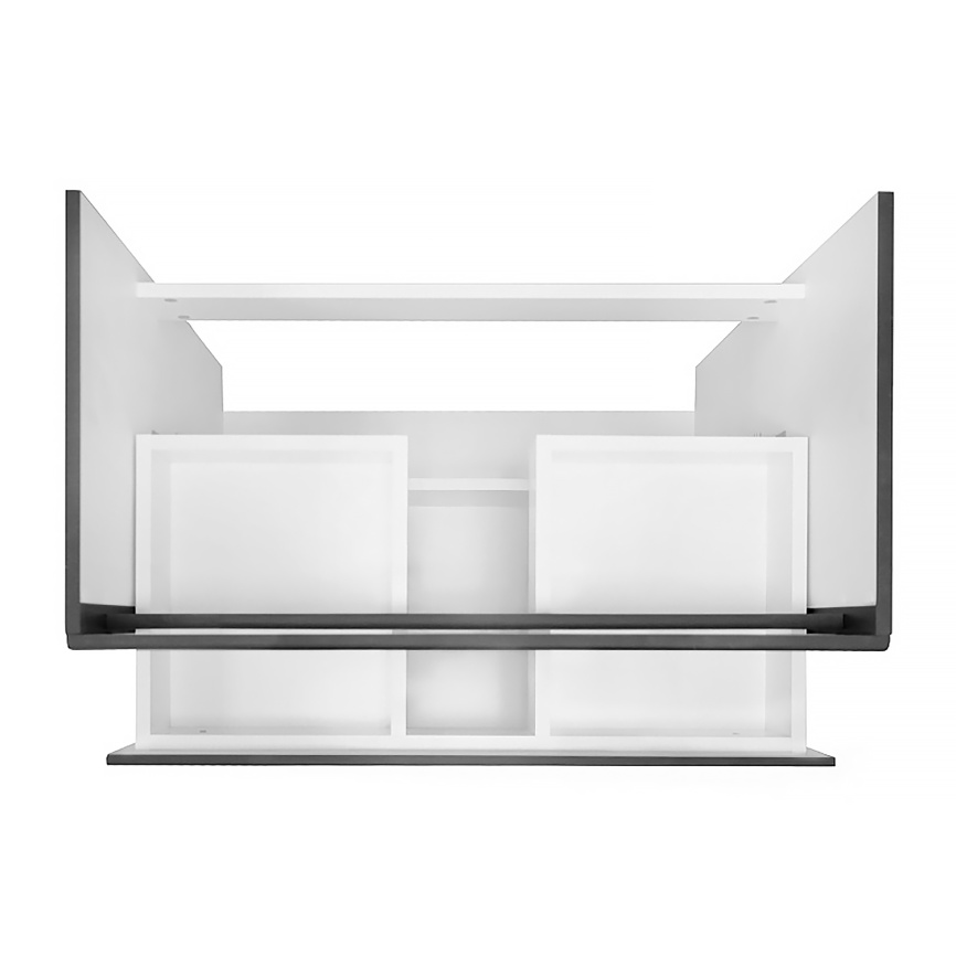 Комплект AQUA NERO Эстелла 80-2Н напольная тумба с раковиной Астория-80, покрытие эмаль, графит фото 8