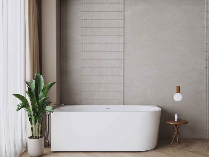 АМОРЕ Л Ванна акриловая пристенная 1700*800*580, левая, белый фото 4