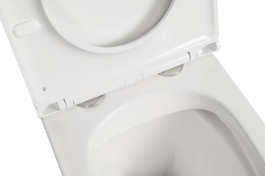 Унитаз подвесной AQUA NERO SKY 360х495х365 безободковый, с быстросъемным сиденьем микролифт, белый фото 13