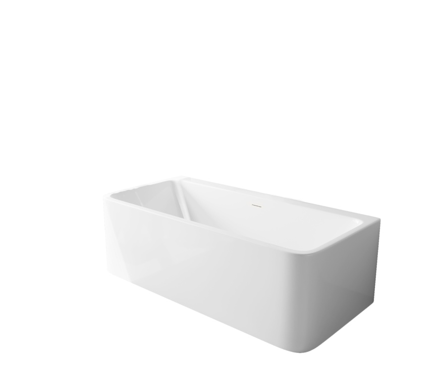 АЛМА Ванна акриловая пристенная 1700*750*580, белый фото 1