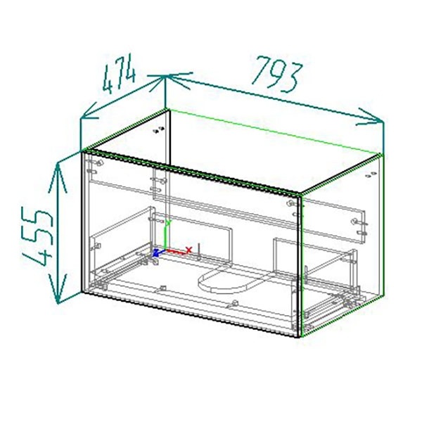 Комплект AQUA NERO Элен 80 815х480х515 подвесная тумба с раковиной АСТИ-80, покрытие эмаль, белый ма фото 8