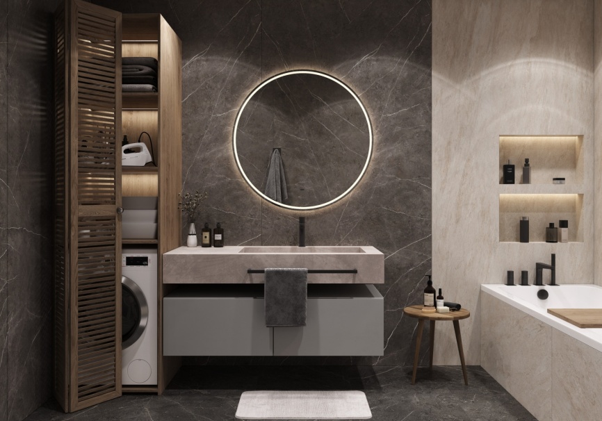 AQUA NERO Зеркало Меренге D800 бесконтакт. сенсор. выключ.,смена цвета подсветки (хол.,нейтр.,тепл.) фото 2