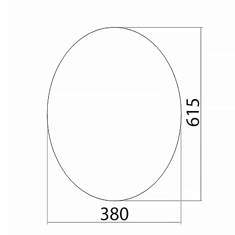 Зеркало AQUA NERO Эллипс 380х615 подвесное, овальное фото 3