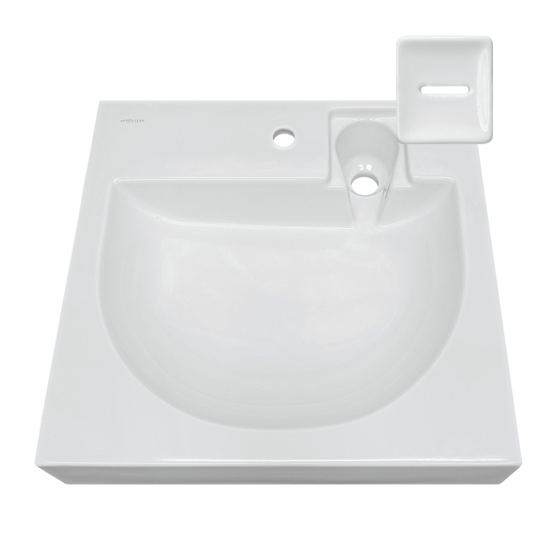 Раковина подвесная SANITA LUXE Galaxy 60 монтаж над стиральной машиной, санфарфор, белый фото 1