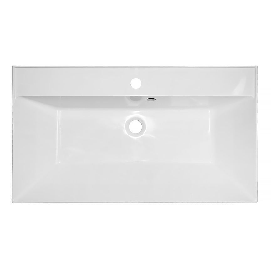 Комплект AQUA NERO Эстелла 90-2Н напольная тумба с раковиной Астория-90, покрытие эмаль, белый глянц фото 5