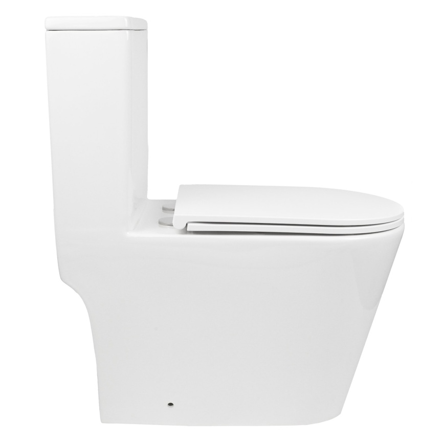 Унитаз-моноблок AQUA NERO MAIN 360х680х813 безободковый, слив скрытый "Торнадо", с быстросъемным сид фото 4