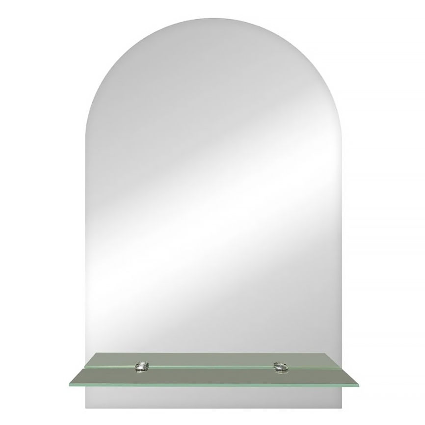 Зеркало AQUA NERO Арка 390х590 подвесное, с полкой фото 1