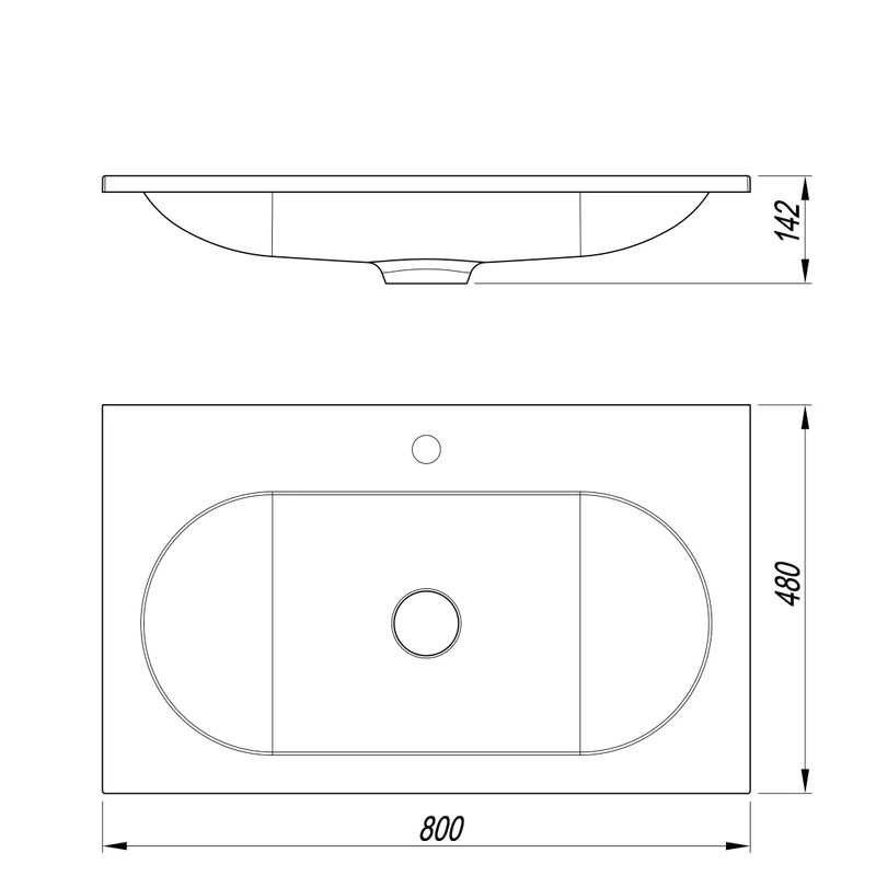 Комплект AQUA NERO Элен 80 800х480х475 подвесная тумба с раковиной Гавана-80, покрытие эмаль, белый  фото 6