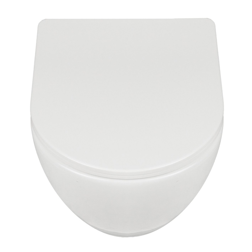 Унитаз подвесной AQUA NERO ARIES 365х490х363 c функцией биде, безободковый, с быстросъемным сиденьем фото 4