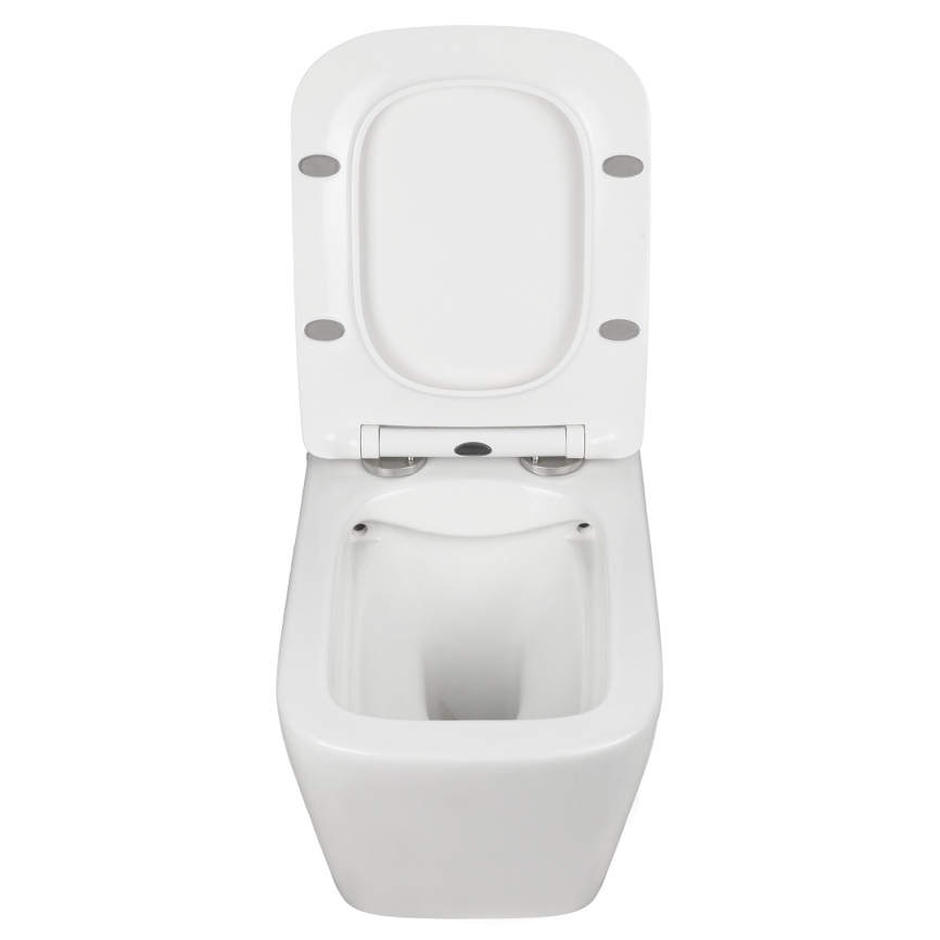 Унитаз подвесной AQUA NERO IRON 360х490х360 безободковый, с быстросъемным сиденьем микролифт, белый фото 7