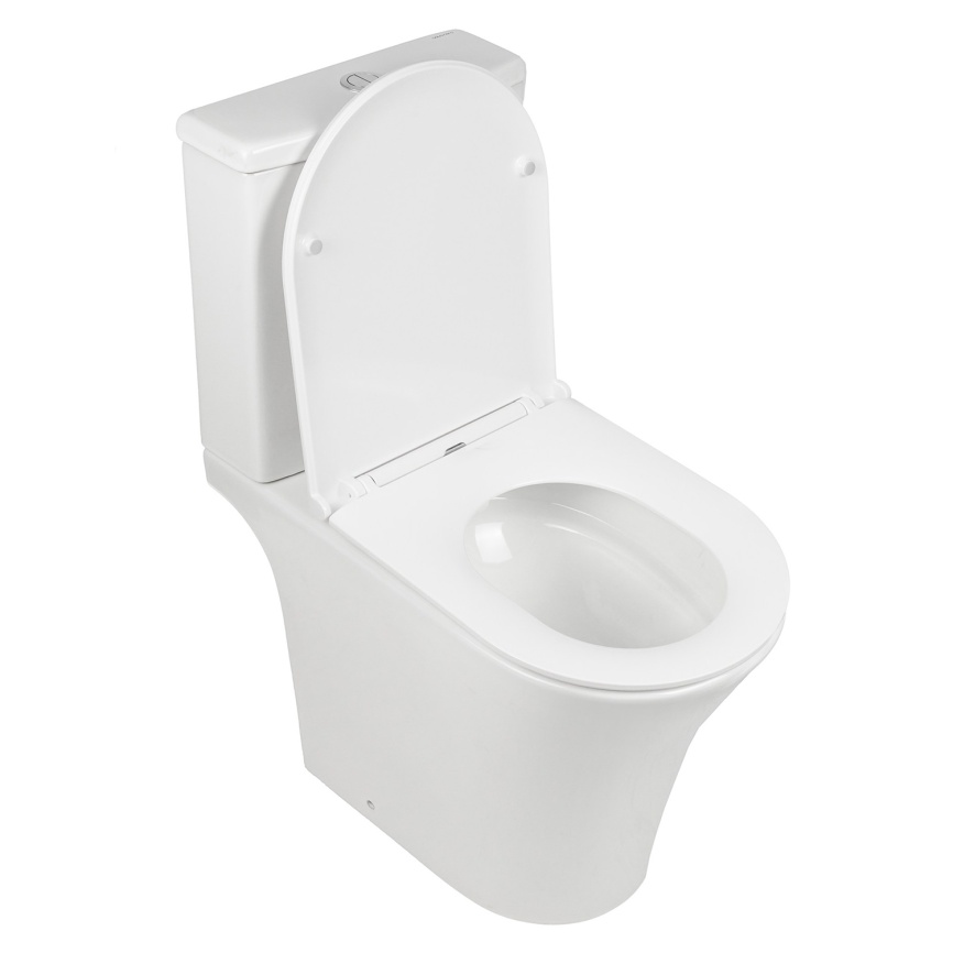 Унитаз-компакт AQUA NERO STAR 378х642х830 безободковый, с быстросъемным сиденьем микролифт, белый фото 14