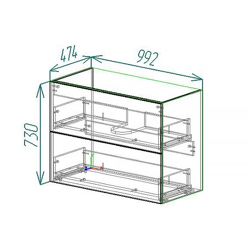 Комплект AQUA NERO Элен 100 1000х476х890 напольная тумба с раковиной АСТИ-100, покрытие эмаль, белый фото 9