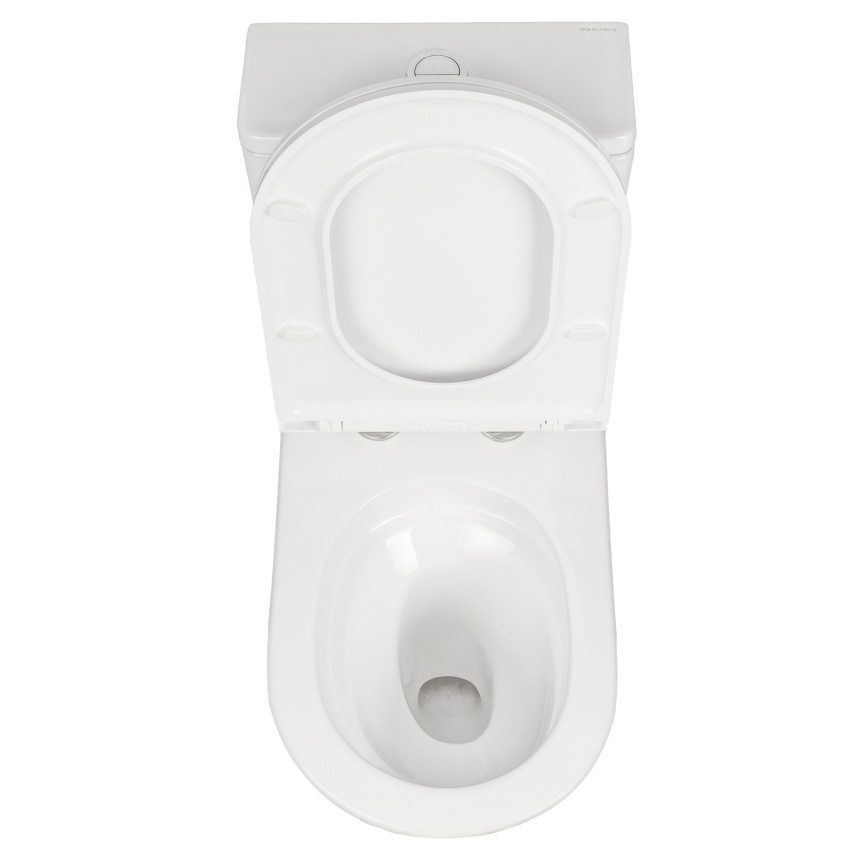 Унитаз-моноблок AQUA NERO MAIN 360х680х813 безободковый, слив скрытый "Торнадо", с быстросъемным сид фото 7