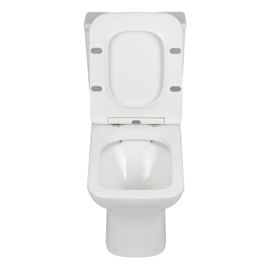 Унитаз-компакт AQUA NERO STONE 360х620х800 безободковый, с быстросъемным сиденьем микролифт, белый фото 8