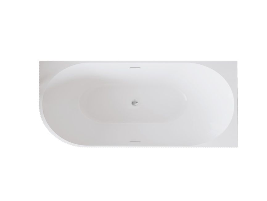 РИКО П Ванна акриловая пристенная 1700*800*580, правая, белый фото 3