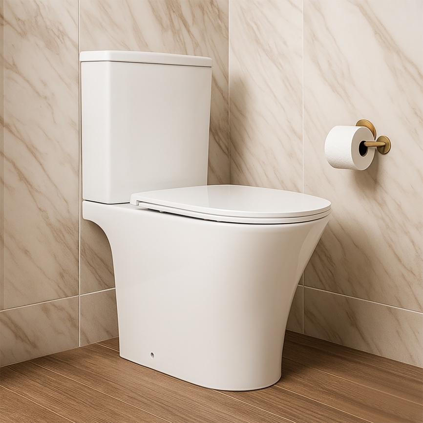 Унитаз-компакт AQUA NERO STAR 378х642х830 безободковый, с быстросъемным сиденьем микролифт, белый фото 17