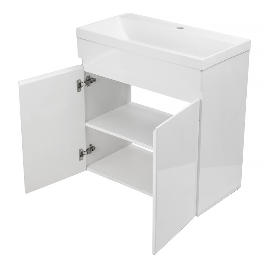 Комплект AQUA NERO Сабина 60Н 600х360х850 напольная тумба с раковиной Классика Слим 60*36 см, покрыт фото 4