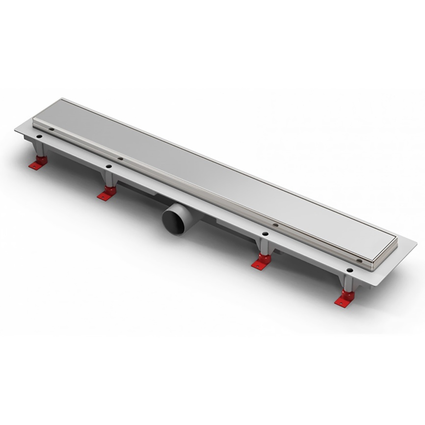 Душевой лоток CHUDEJ D40 Klasik 650 мм, боковой слив, пластиковый, решетка из нержавеющей стали фото 1