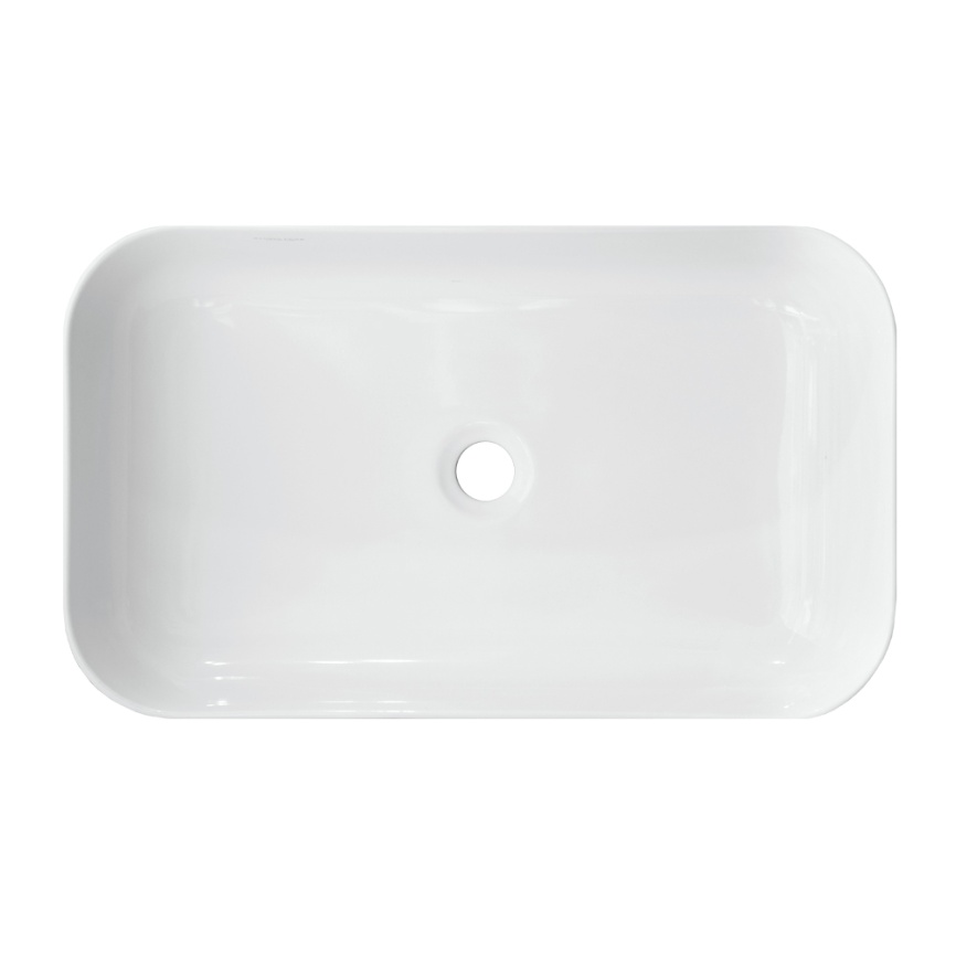 Раковина накладная SANITA LUXE Infinity 60 Slim санфарфор, белый фото 3