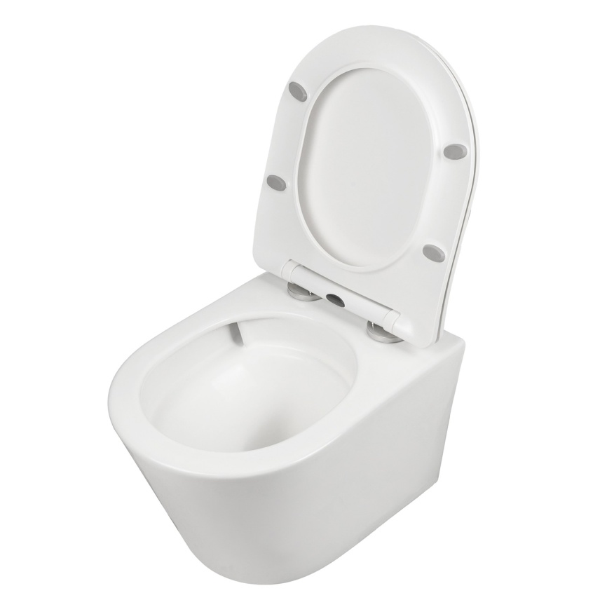 Унитаз подвесной AQUA NERO ATRIA 360х480х360 безободковый, слив "Торнадо", с быстросъемным сиденьем  фото 14