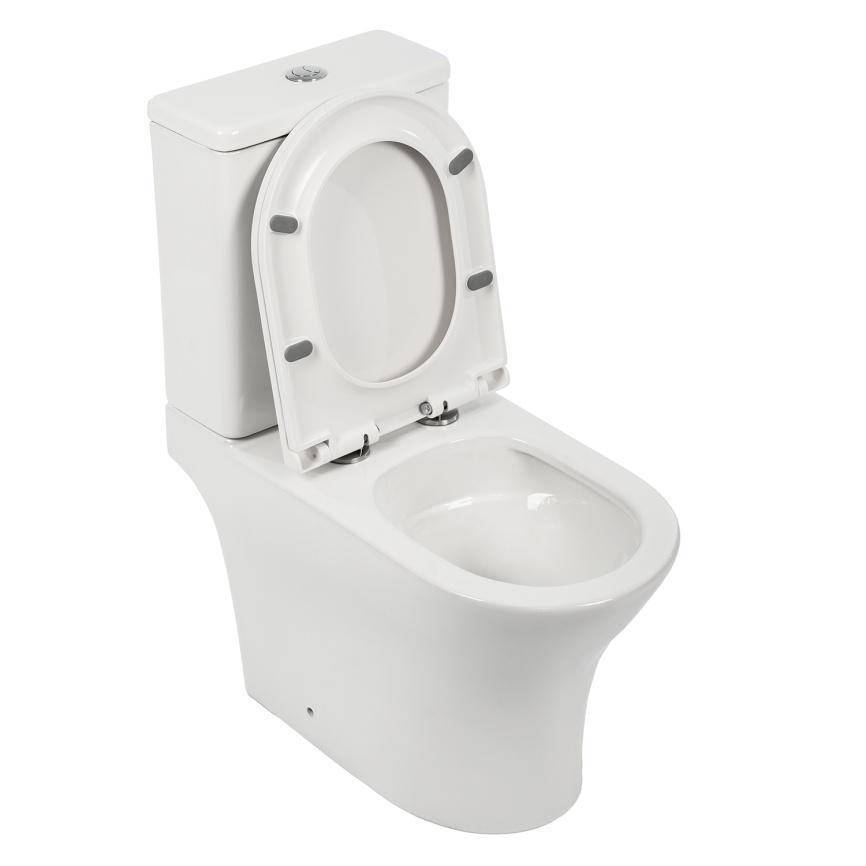 Унитаз-компакт AQUA NERO ЛИНК 350х665х830 безободковый, слив "Торнадо", с быстросъемным сиденьем мик фото 14