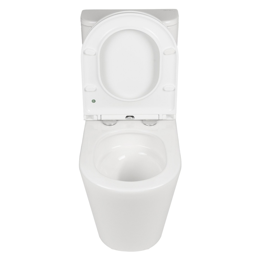 Унитаз-компакт AQUA NERO ARETA 385х615х805 безободковый, слив скрытый "Торнадо", с быстросъемным сид фото 7