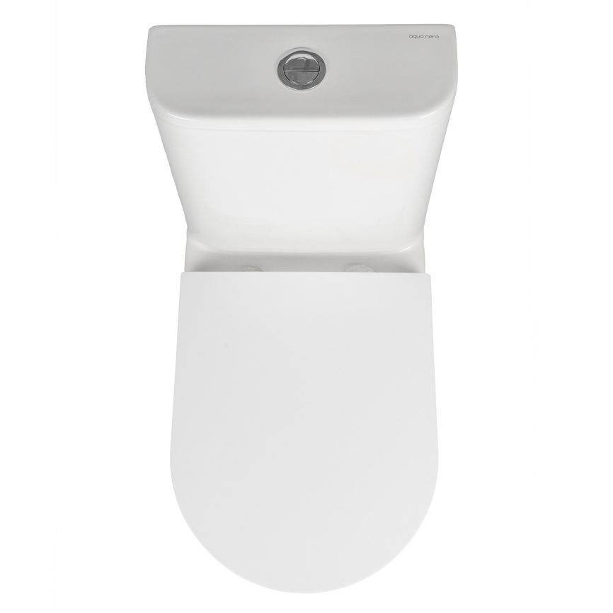 Унитаз-компакт AQUA NERO ARETA 385х615х805 безободковый, слив скрытый "Торнадо", с быстросъемным сид фото 9