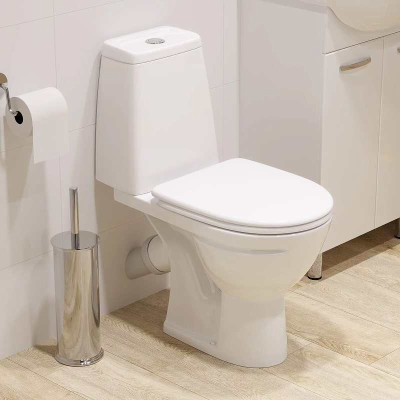 Унитаз-компакт Sanita Марс комфорт 338х645х760 напольный, безободковый, в комплекте с сиденьем микро фото 5