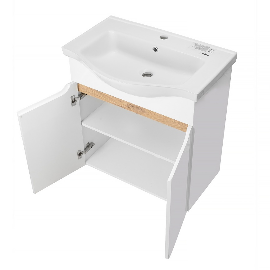 Комплект AQUA NERO Келли 65Н 650х450х870 напольная тумба с раковиной Edra Classic 65, покрытие эмаль фото 3