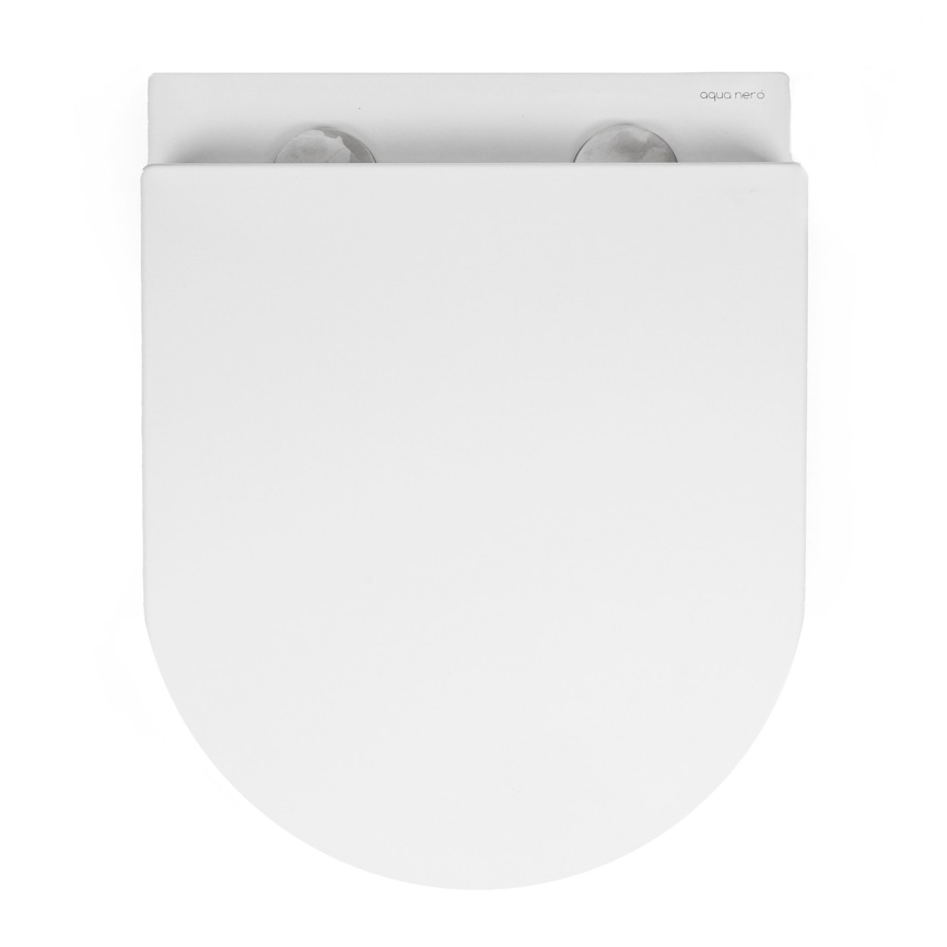 Унитаз подвесной AQUA NERO БЛУМ 360х495х390 безободковый, слив скрытый "Торнадо", с быстросъемным си фото 4