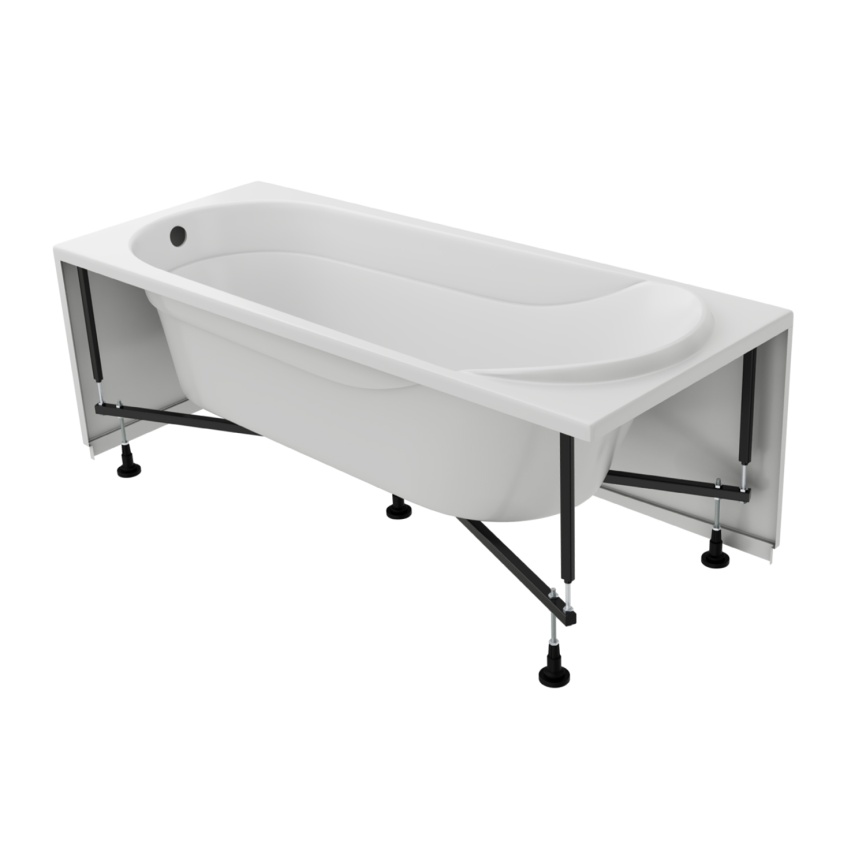 Ванна акриловая VENTO ITALY AQUA LA 1500х750х481 прямоугольная, без каркаса и панели, белый фото 2