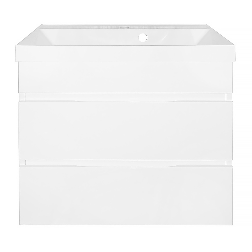 Комплект AQUA NERO Эстелла 60/2 подвесная тумба с раковиной Астория-60, покрытие эмаль, белый глянце фото 6